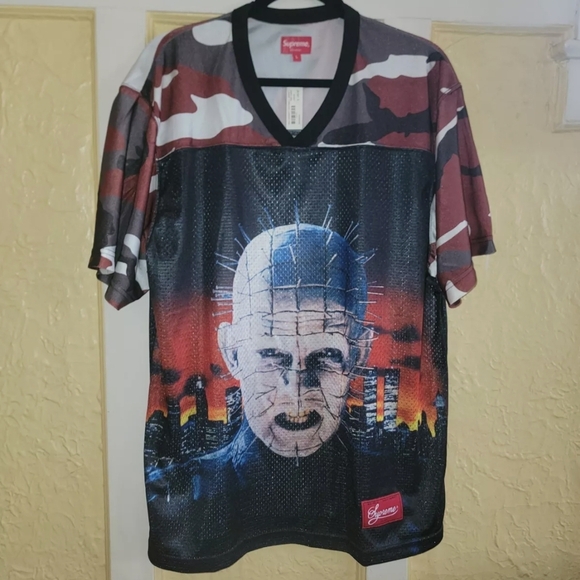 Supreme Hellraiser Football Jersey Sサイズ Supreme Hellraiser Football Jersey Black Men's - SS18 - US